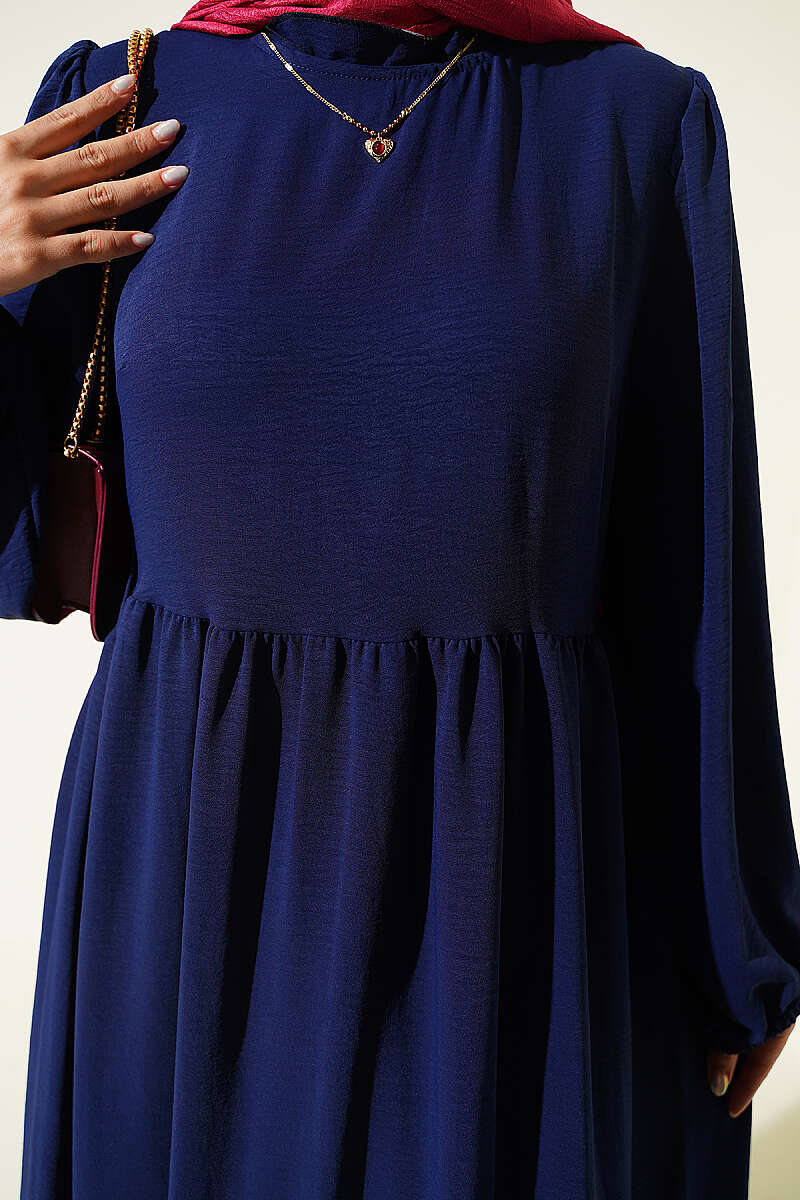 Bicycle Neck Ayrobin Dress Navy Blue - immagine 4