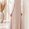Bicycle Neck Loose Fitting Dress Beige – Bild 3