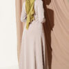 ⁦Ribbed Crew Neck Dress Beige⁩ - الصورة ⁦3⁩