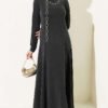 Ribbed Crew Neck Dress Smoke