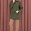 Relaxed Fit French Terry Crew Neck Tunic Khaki - Imagen 3