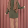 Relaxed Fit French Terry Crew Neck Tunic Khaki - Imagen 5
