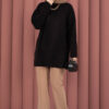 Relaxed Fit French Terry Crew Neck Tunic Black - Afbeelding 4