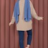 Relaxed Fit French Terry Crew Neck Tunic Stone – Bild 4