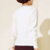 Ribbed Crew Neck Knit Sweater Ecru - الصورة 3