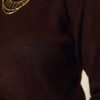 Ribbed Crew Neck Knit Sweater Coffee Brown - Image 4