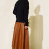 Ribbed Crew Neck Knit Sweater Black - الصورة 3