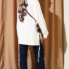 Crew Neck Side Tie Tunic Ecru - Image 3