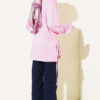 Crew Neck Side Tie Tunic Pink – Image 3