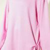 Crew Neck Side Tie Tunic Pink – Image 4