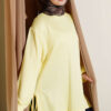 Crew Neck Side Tie Tunic Yellow