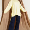 Crew Neck Side Tie Tunic Yellow - الصورة 2