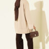 Ribbed Crew Neck Tunic with Slit Detail Beige - Image 3
