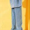 Straight Leg Light Blue Denim Jeans Blue – Bild 3