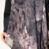 Botanical Floral Pattern Bamboo Shawl Dark Brown - immagine 4