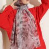 Botanical Floral Pattern Bamboo Shawl Light Mink