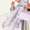 Botanical Floral Pattern Bamboo Shawl Grey