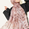 Botanical Floral Pattern Bamboo Shawl Latte