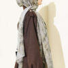Botanical Floral Pattern Bamboo Shawl Oil Green - Image 3