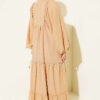 Button-Up Tiered Dress Beige – Bild 3
