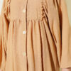 Button-Up Tiered Dress Beige – Bild 4