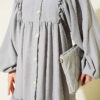 Button-Up Tiered Dress Grey – Bild 4