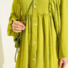 Button-Up Tiered Dress Oil Green – Bild 4