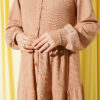 ⁦Button-Up Layered Knit Dress Latte⁩ - الصورة ⁦4⁩