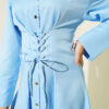 Buttoned Corset Detailed Dress Baby Blue – Bild 4