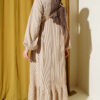 Button-Down Embroidered Detail Dress Beige – Image 3