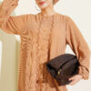 Button-Down Embroidered Detail Dress Latte – Image 2