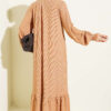Button-Down Embroidered Detail Dress Latte – Image 3