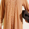 Button-Down Embroidered Detail Dress Latte – Image 4