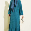 Button-Down Embroidered Detail Dress Petrol - immagine 3