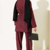 Brit Buttoned French Terry Two-Piece Set Burgundy - Imagen 3