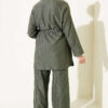 Brit Buttoned French Terry Two-Piece Set Khaki - Image 3