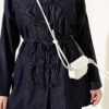Brit Buttoned French Terry Two-Piece Set Navy Blue - Image 4