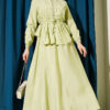 Brit Buttoned Pleated Skirt Set Hazel - Image 2