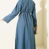 ⁦Brit Buttoned Long Denim Two-Piece Set Light Blue⁩ - الصورة ⁦3⁩
