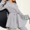 Bürümcük Waist Elasticated Two-Piece Set Grey - Imagen 2