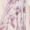 Large Flower Pattern Bamboo Crinkle Shawl Beige - Image 4