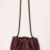 Gathered Women's Handbag Burgundy