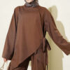 Crossed Tie-Front Two-Piece Set Brown - Imagen 2