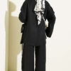 Crossed Tie-Front Two-Piece Set Black – Bild 3