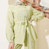 Cross Buttoned Belted Modal Two-Piece Set Hazel - Afbeelding 2