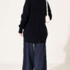 Cross-Fit Patterned Long Knit Tunic Dark Navy - Afbeelding 4