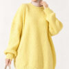Cross-Fit Patterned Long Knit Tunic Yellow - Afbeelding 2