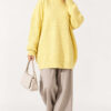 Cross-Fit Patterned Long Knit Tunic Yellow - Afbeelding 3
