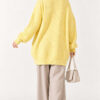 Cross-Fit Patterned Long Knit Tunic Yellow - Afbeelding 4