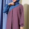 Cross-Trimmed Linen Dress Magenta – Image 2